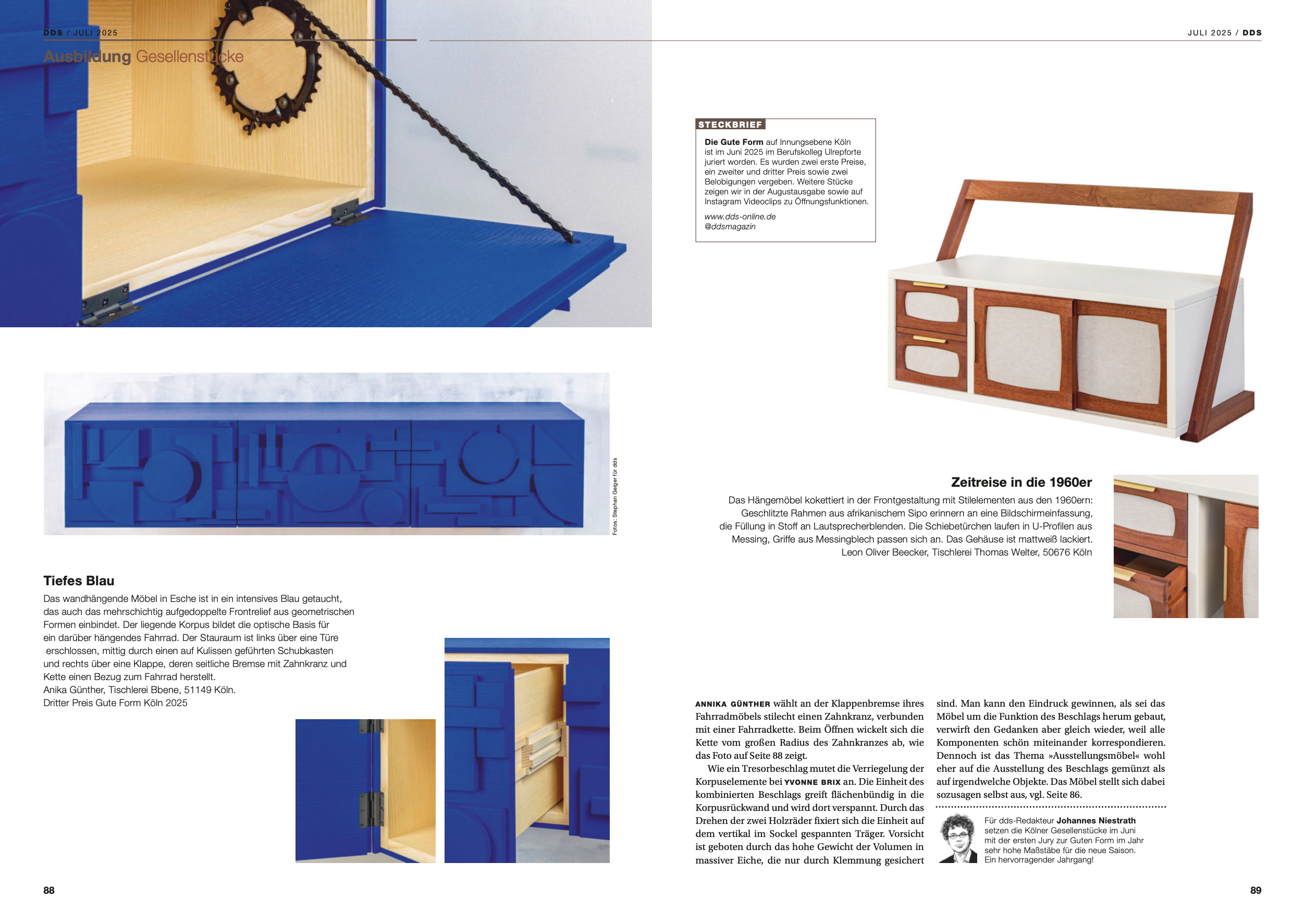 Blaues Wandboard – Pressebericht DDS